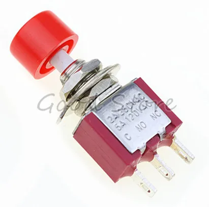 3 Pin SPDT мгновенный AC 2A/250V 5A/120V кнопочный переключатель 1 NO 1 NC