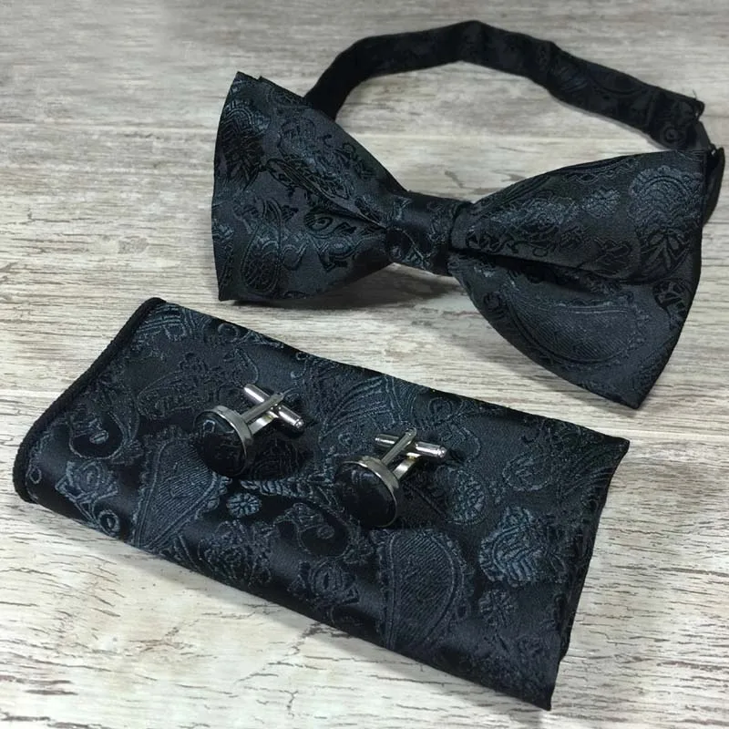 Новый Печатный бантик галстук жениха мужской сплошной цвет Мода бабочка