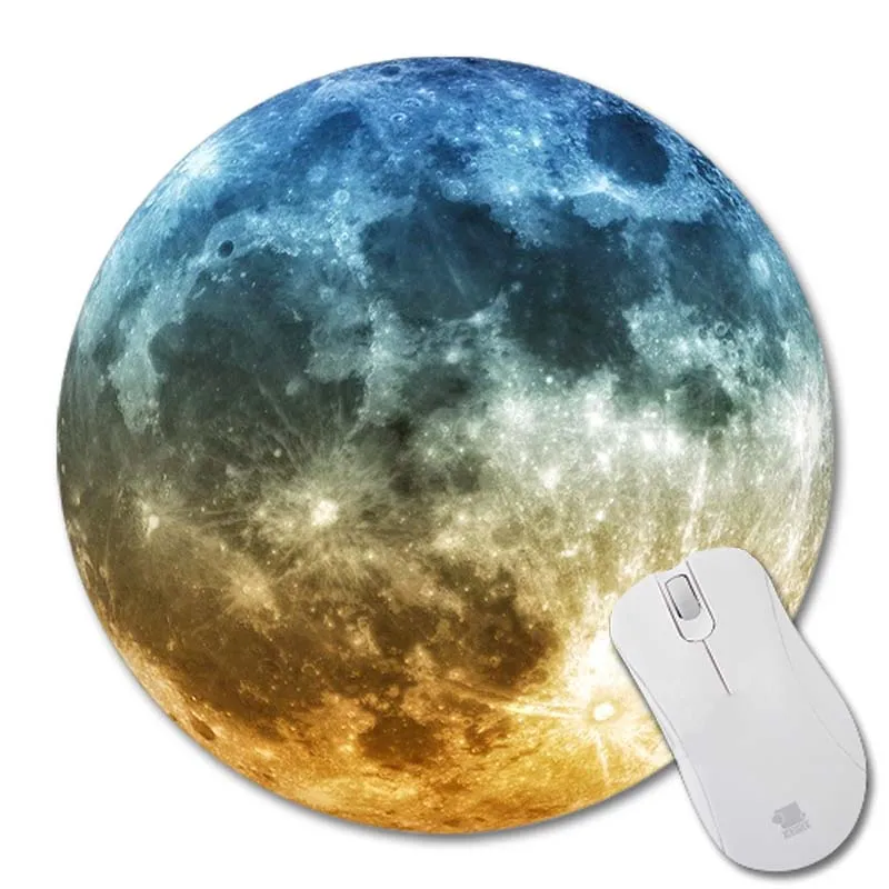 20X20CM MaiYaCa Moon маленький размер круглый коврик для мыши Нескользящий Резиновый Коврик - Цвет: 20X20CM