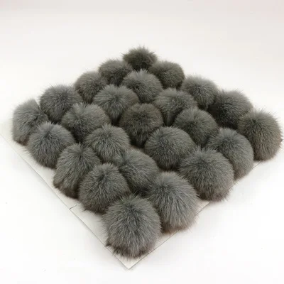 10 20 шт./лот DIY 6 см помпоны из лисьего меха элегантные меховые шарики для вязаной шерстяной шапки зимние женские помпоны из натурального меха - Цвет: 10