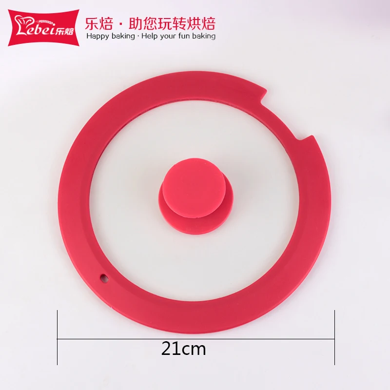 Multi-purpose silica gel toughened glass soup pot lid visual sealing fried pan cover splash oil high temperature anti falling | Дом и сад