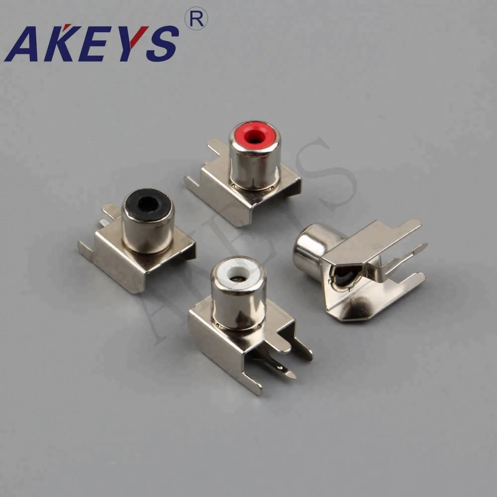 10PCS AV-8.4-3A RED PCB Mount AV Concentric Outlet 1 RCA Female Socket Board | Обустройство дома