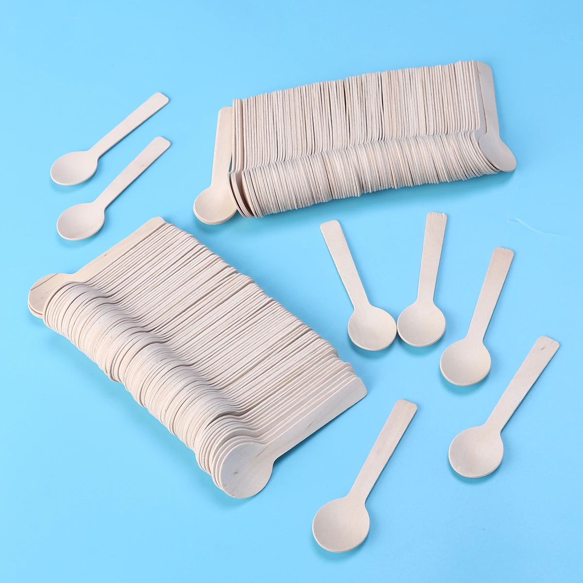 200 шт одноразовая деревянная посуда столовая посуда премиум безопасные ложки столовые приборы посуда для пикника на открытом воздухе походные Вечерние