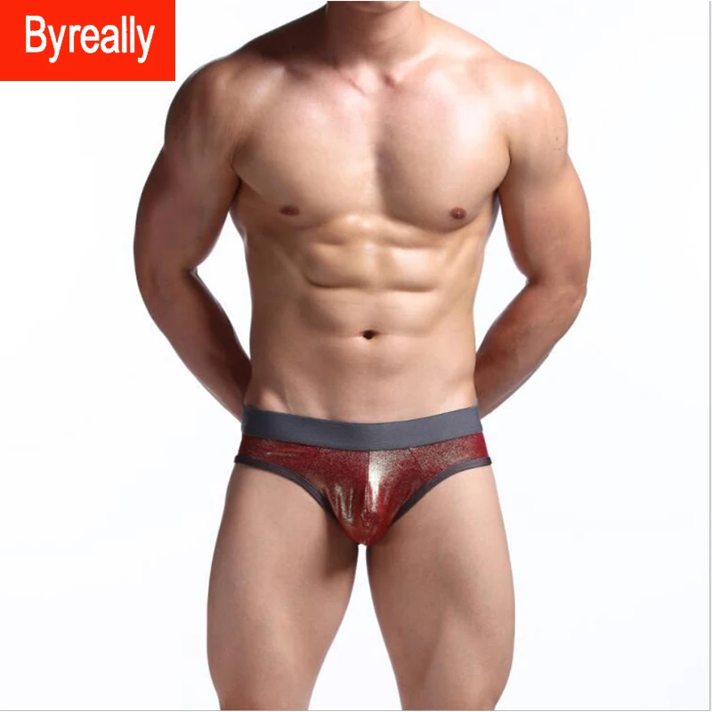 Сексуальное мужское нижнее белье горячего тиснения Для мужчин трусы
