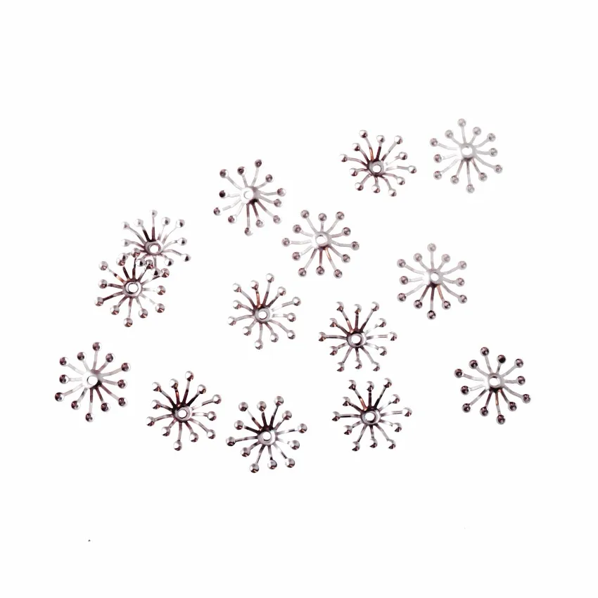 

MIAOCHI DIY 200Pcs Filigree Flower Wraps Connectors Embellishments Gift Decoration DIY Findings 15x13mm