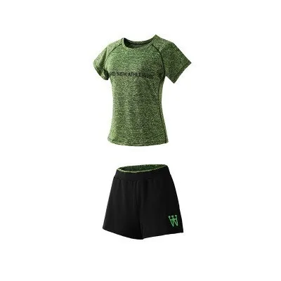 Green shorts 2pcs 5 шт., женские наборы для тренировок, набор для йоги, одежда для бега, женская одежда из полиэстера, женская одежда для фитнеса, женская спортивная одежда с бюстгальтером - Цвет: Green shorts 2pcs