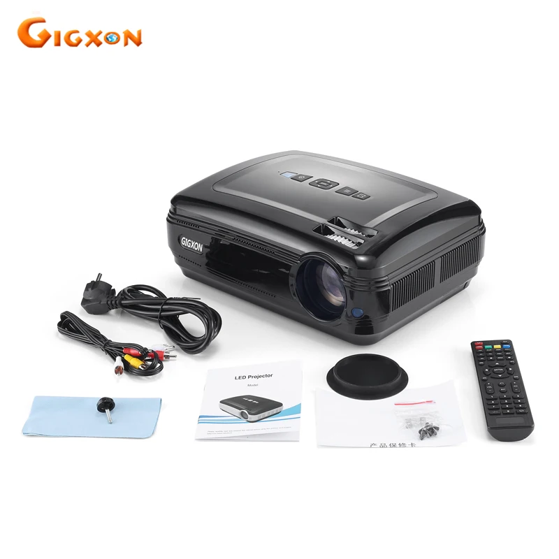 Gigxon G58 Full HD 3200 люменов маленький офис совет бизнес встречи использования 1080P ЖК светодиодный проектор домашний кинотеатр проектор