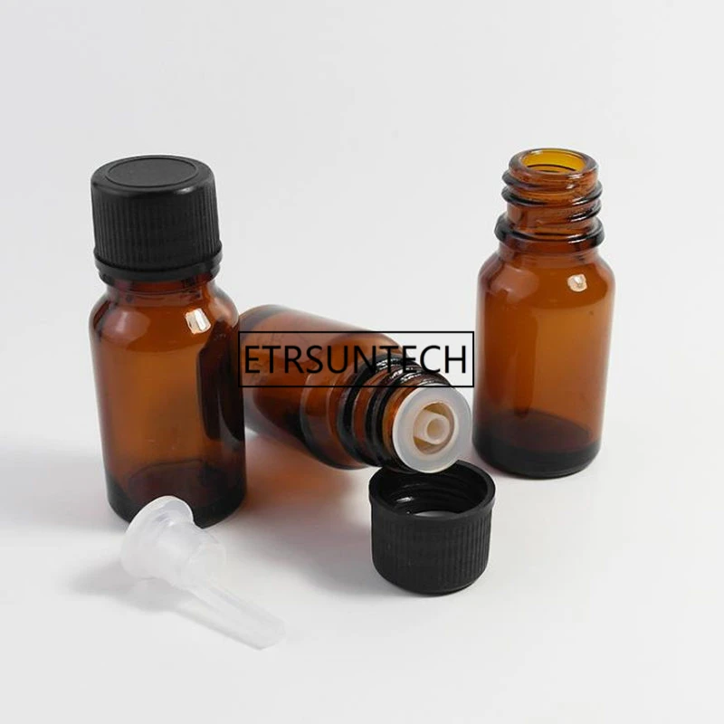 

5ml 10ml Amber Glass Bottles with Dropper 5cc Essential oil Aromatherapy Cosmetic Containers Glass Bottle with Plastic Cap F1592