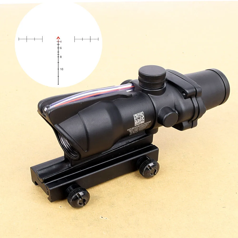 Охотничий Прицел ACOG 4X32 оптика из натурального волокна красный зеленый с