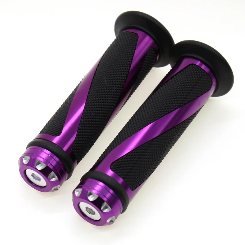 

Universal Motorbike Hand Grips 7/8" Motorcycle CNC Machined Aluminum 22mm Handlebar Rubber Handle Bar 10 Colors Racing Bike Set