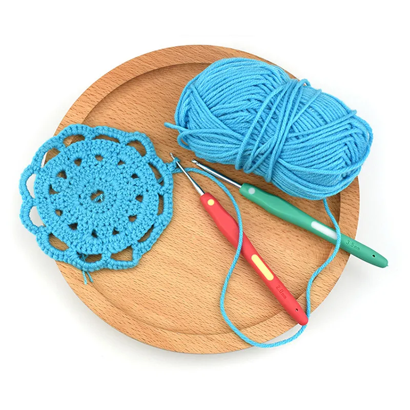 Крючки для вязания KOKNIT 9 шт. эргономичная ручка мягкая резина из термопластичного