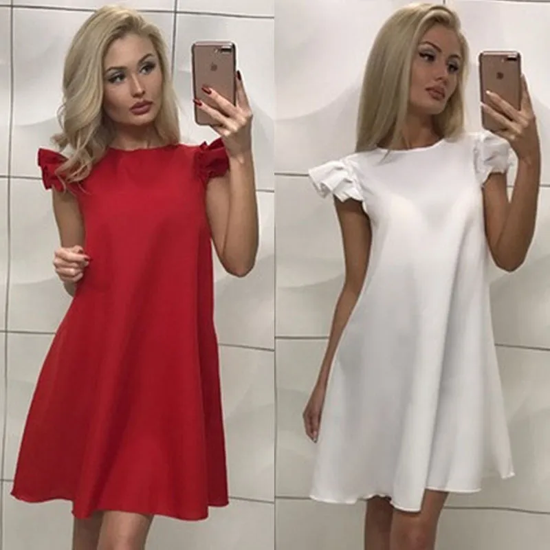 Новое шикарное женское Повседневное платье без рукавов летнее однотонное