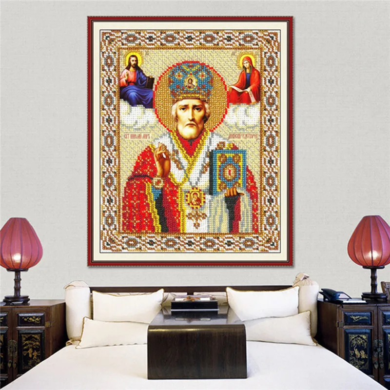 5d diy diamond painting canvas full square religion icon cross stitch embroidery pictures set no frame decoration | Дом и сад