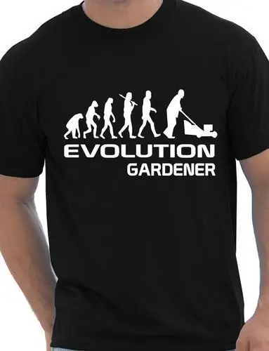 Футболка Evolution Of A Garden Gift унисекс больше размеров и фотографий|evolution t-shirt|e a |