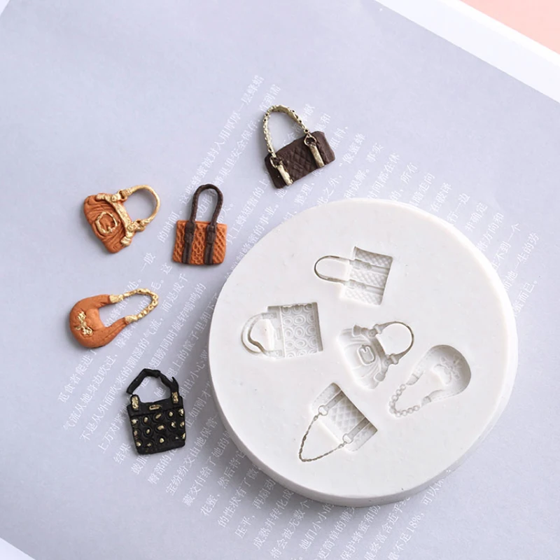 Модная силиконовая форма для сумок помадки инструмент украшения торта шоколада