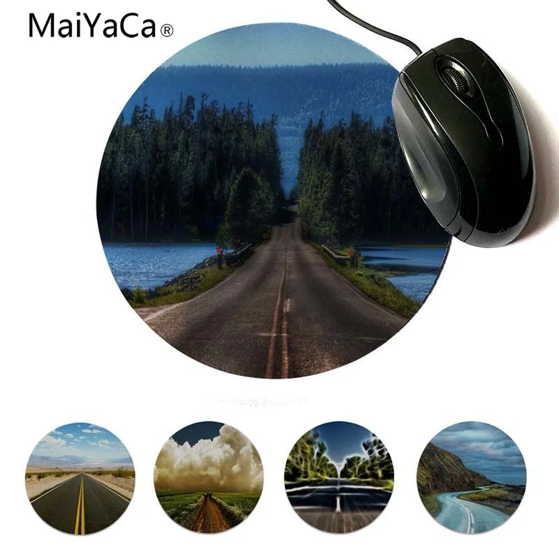 

MaiYaCa Non Slip PC highway Customized MousePads Computer Laptop Anime Mouse Mat Round mouse pad 22x22cm 20x20cm