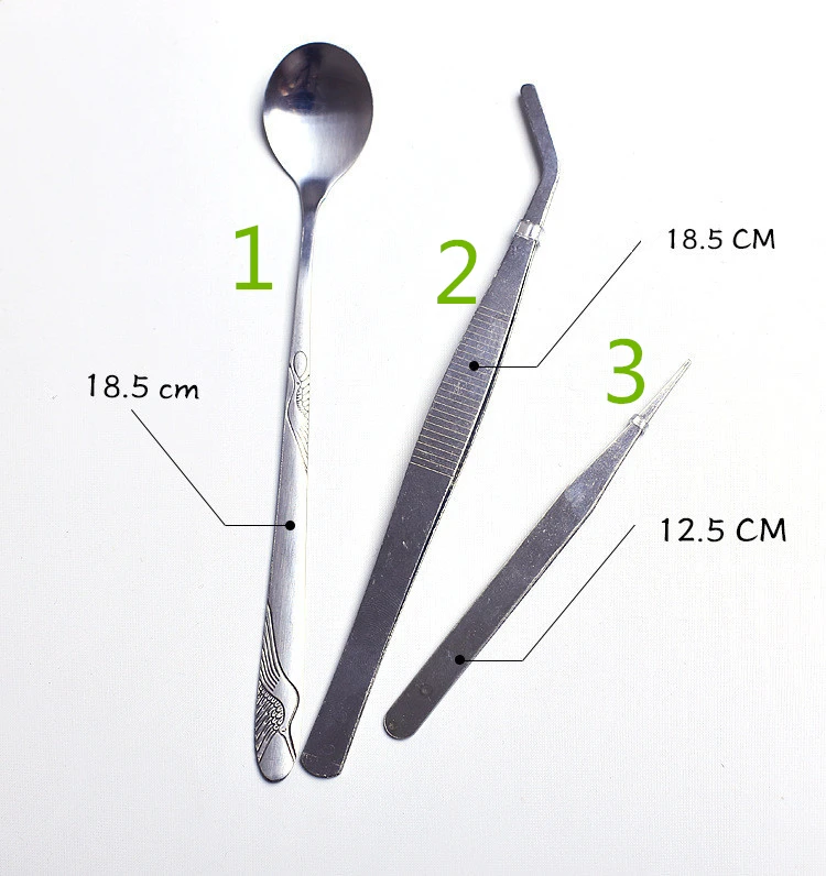 Щипцы из нержавеющей ложки сказочные садовые миниатюрные гномы моховые