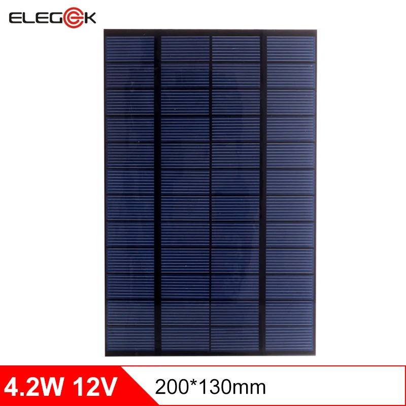 ELEGEEK 4 2 Вт 12 В солнечная панель для самостоятельной сборки поликристаллическая