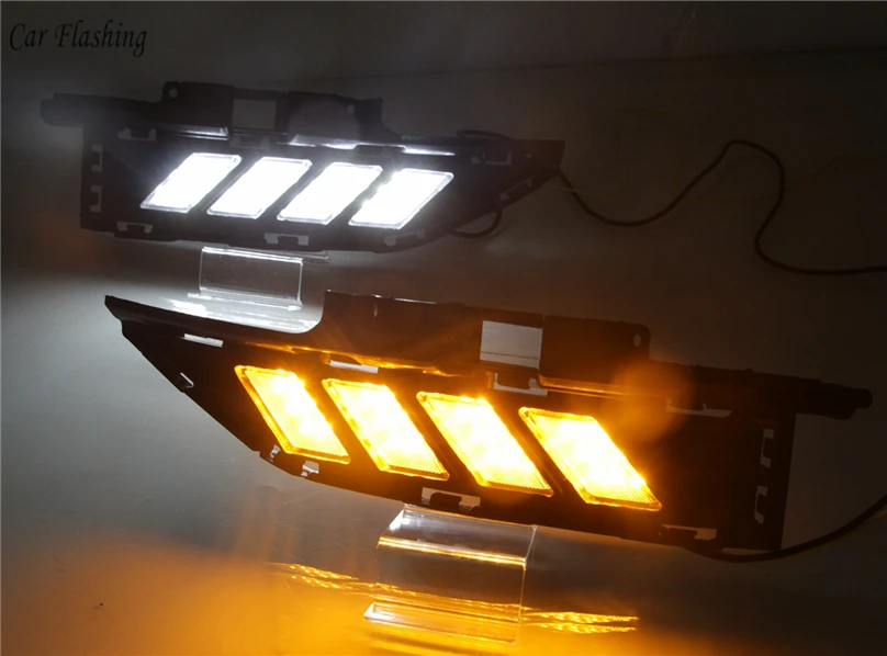 Car Flashing 1 Set LED Daytime Running Light turn DRL signal Lamp For Hyundai ENCINO 2018 2019 2020 fog lamp cover daylight | Автомобили и