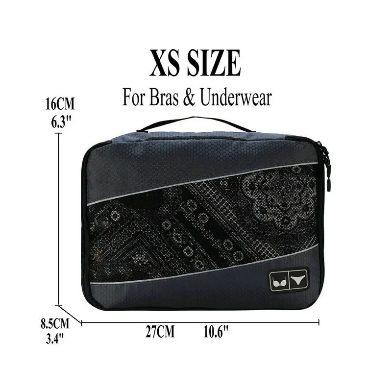 Gray XS Soperwillton упаковочные кубики, нейлоновая дорожная сумка-Органайзер, Воздухопроницаемая сетчатая дорожная сумка для мужчин и женщин, органайзер для путешествий - Цвет: Gray XS