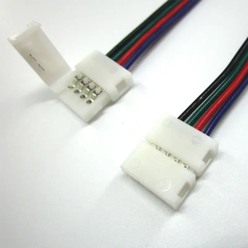 20 шт./лот 10 мм 4 контакта для разъема светодиодной ленты 5050 RGB без паяльного