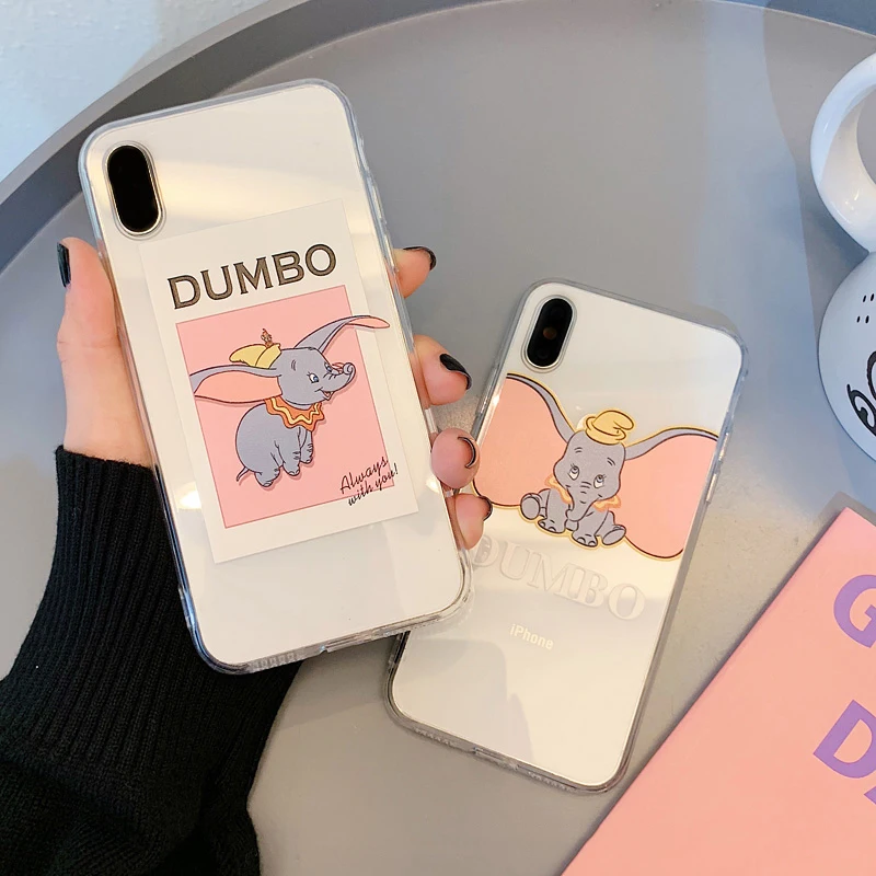 GlamPhoneCase Прозрачный чехол для телефона С Рисунком Слона iPhone XS Max XR X 8plus 8 7plus 7 6 S/6 Plus