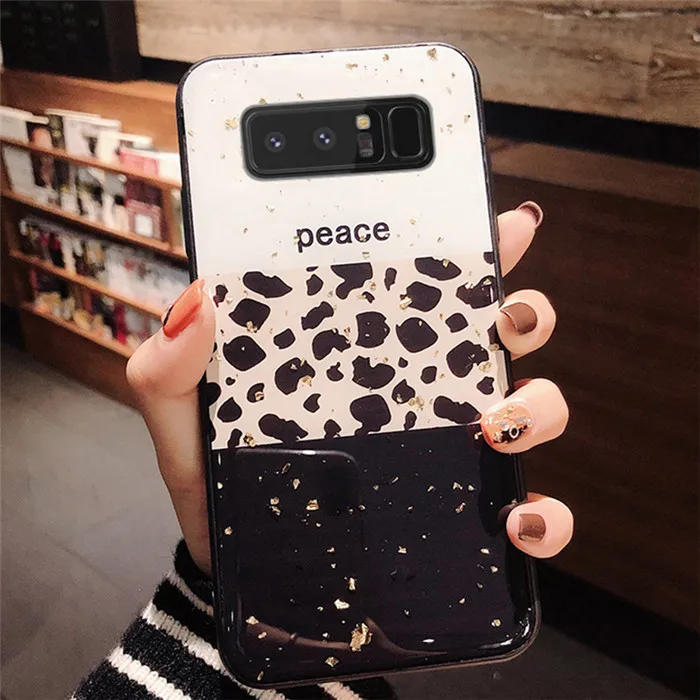 a Роскошный Золотой леопардовый чехол для телефона TRISEOLY для samsung Galaxy S10 S9 S8 Plus, мягкий ТПУ чехол для samsung Note 8 9 M10 M20, чехол - Цвет: a