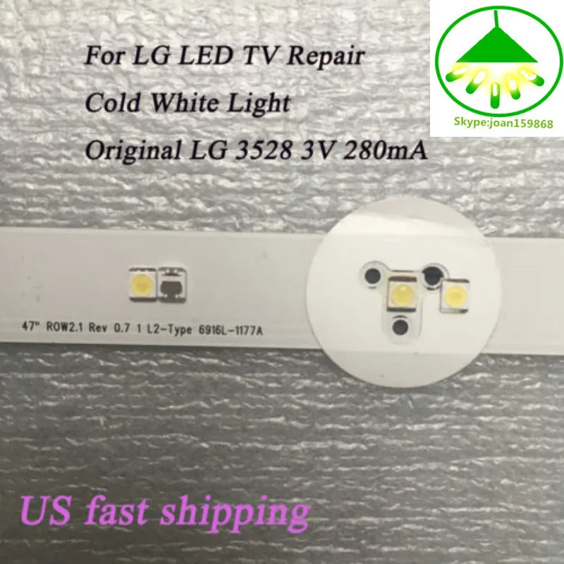 200 шт. 3528 SMD лампы 3 в специально для LG LED TV подсветка полоса ремонт|Подвесные