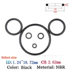 Резиновое пластиковое уплотнительное кольцо, прокладка из бутадиен-нитрильного каучука, cs2.62 мм, id1.24 мм-18,72 мм, гидроизоляционное Силиконовое уплотнительное кольцо, пленка