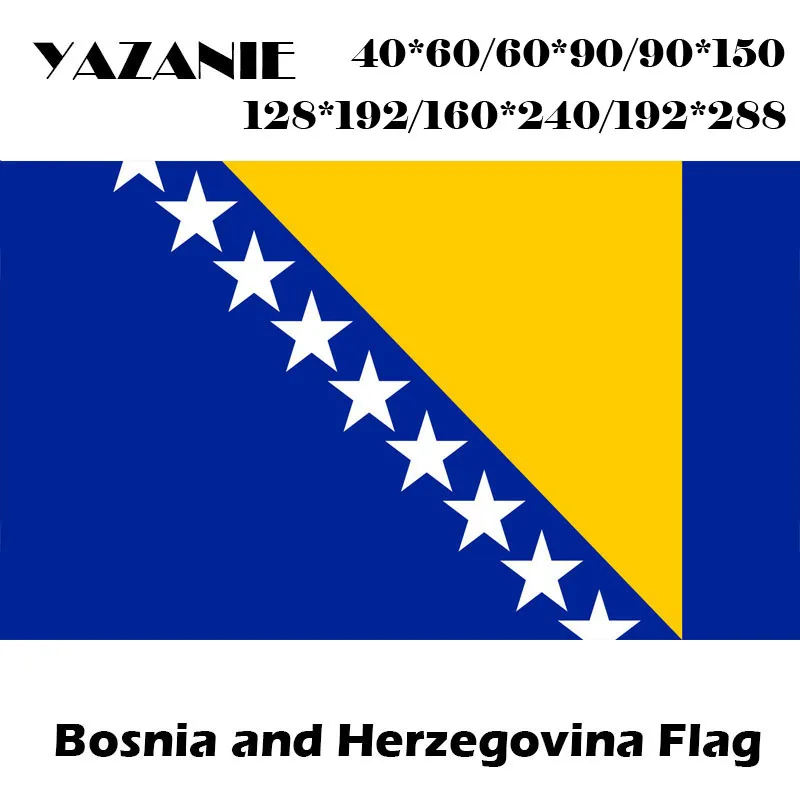 Флаг язани 60*90 см/90*150 см/120*180 см/160*240 см флаг боснийского герба страны Европы флаги