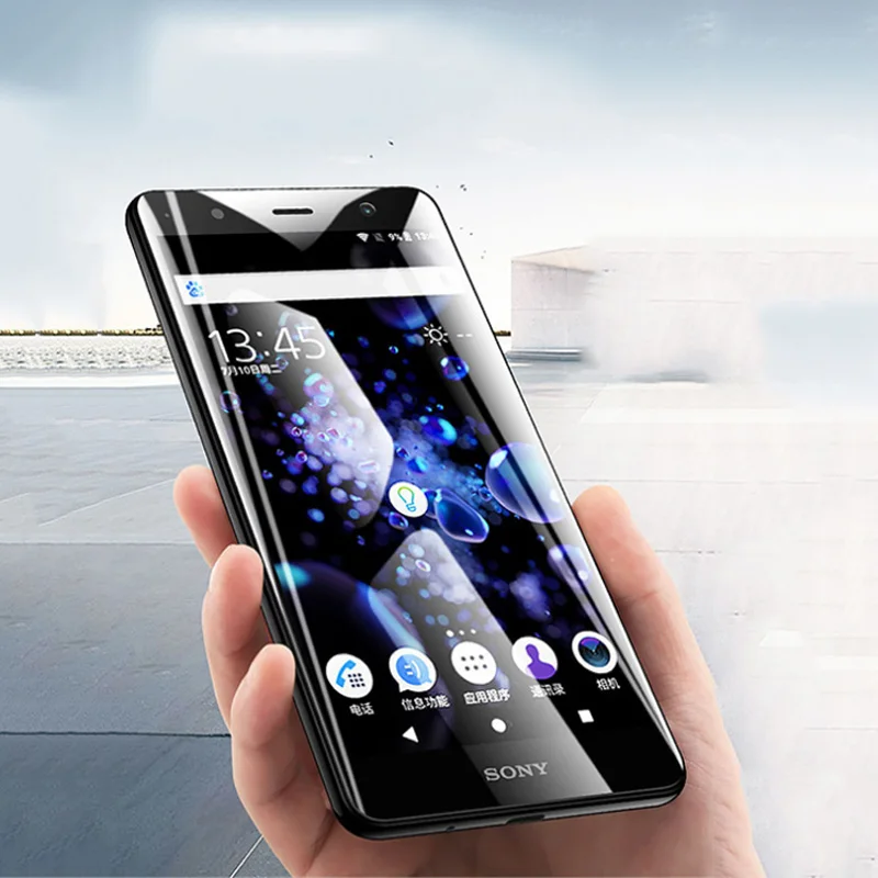 MicroData 3D Curved Full Coverage Tempered Glass For Sony XZ3 Tranparent Screen Protector Protective Front Film Xperia | Мобильные