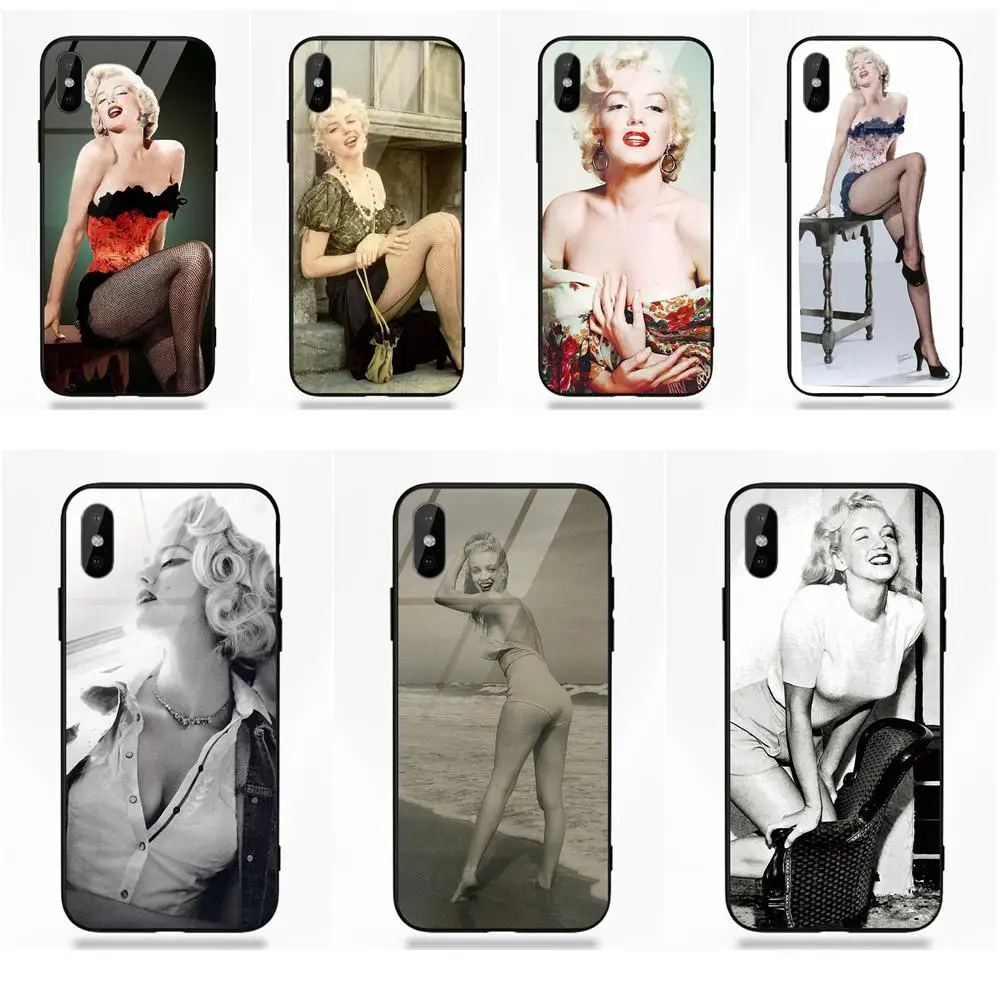 Мэрилин Монро Pin Up Pinup девушка для Apple IPhone X XS Max XR 5 5C 5S SE 6 S 7 8 плюс мягкий ТПУ чехол +