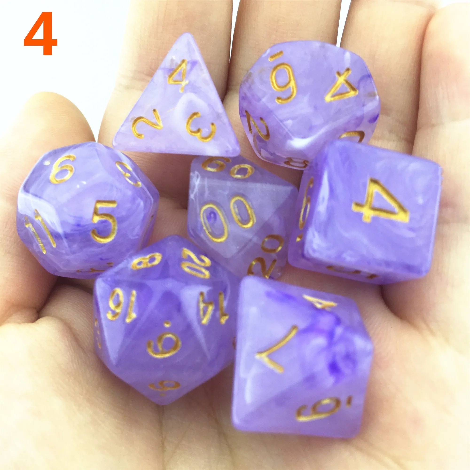 7 шт./лот, Набор кубиков D4, D6, D8, D10, D10%, D12, D20, разноцветные многогранные кубики для настольной игры, Набор кубиков TRPG
