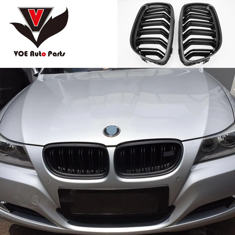 Матовая Черная Женская решетка E90 LCI ABS для передних гонок BMW 3 серии 2009-2012 E91 (не