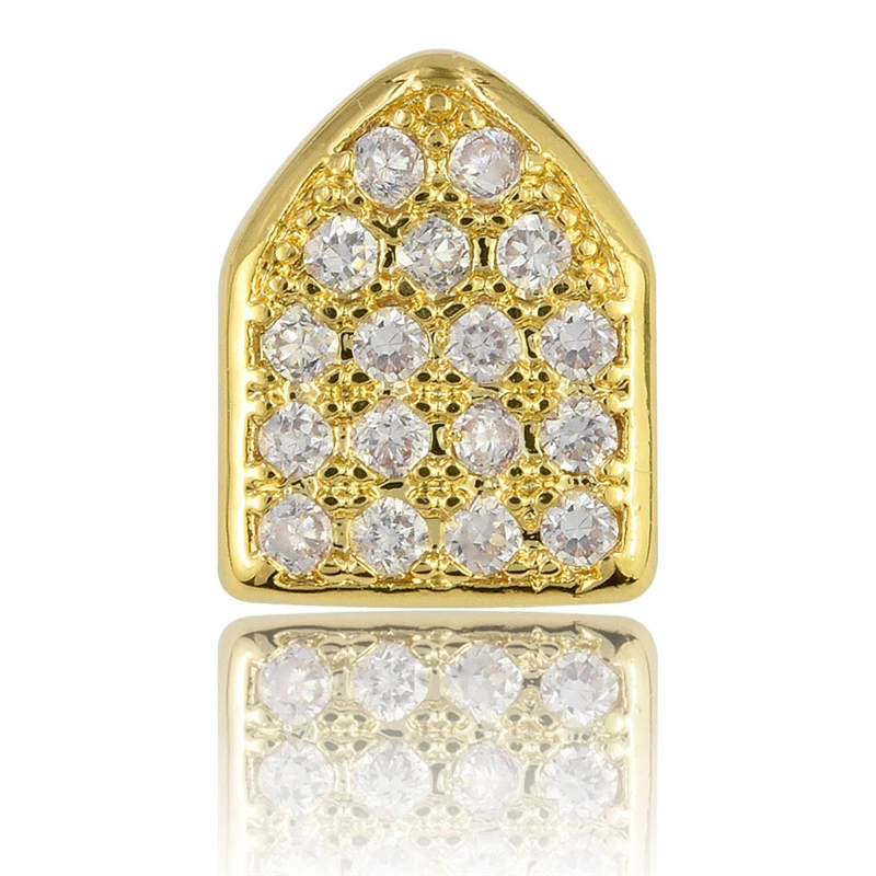 gold F Хип-хоп ЗУБЫ Grillz набор золото серебро Топ и Bootom Groll Зубы вампира Панк зубы грили Косплей зубы колпачок Хэллоуин ювелирные изделия R40 - Окраска металла: gold F