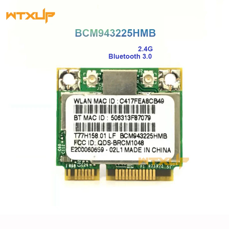 WTXUP для Broadcom BCM943225 Bcm943225HMB 802.11b/n беспроводной Wifi Bluetooth 3 0 Половина мини PCI-E ноутбук