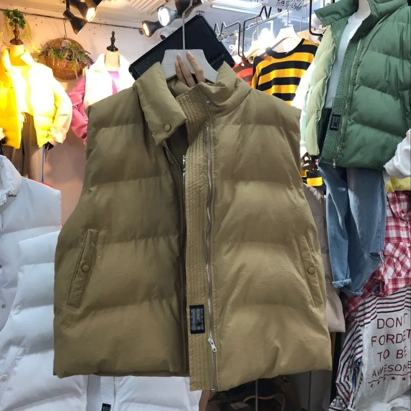 6 Новая модная куртка Жилеты женские парки Bodywarmer женский толстый жилет пальто теплый короткий мандарин воротник жилет фугу жилет дамы - Цвет: 6