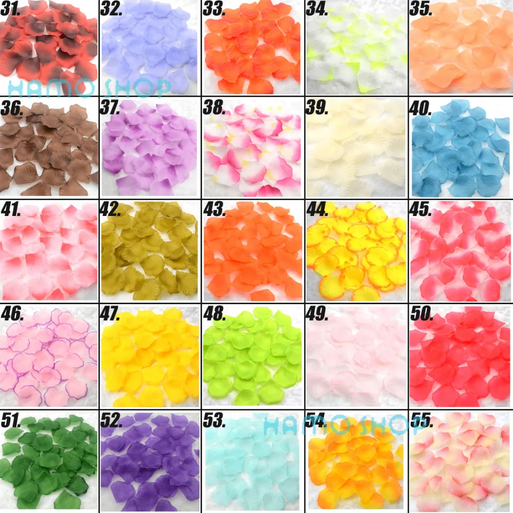 200 шт. различные цвета шелковые розы цветочные лепестки для свадьбы Вечерние