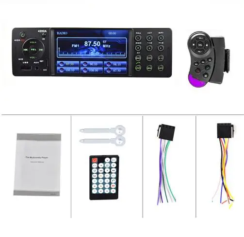Only Player Podofo 1 din автомагнитола стерео с 4 дюймов HD цифровой Экран MP5 плеер USB TF AUX FM Bluetooth Автомобильный мультимедийный плеер - Цвет: Only Player