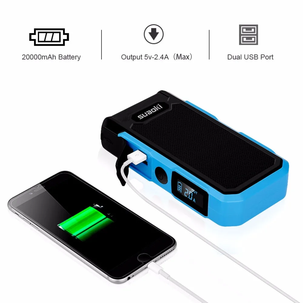 Suaoki U10 автомобильный стартер 20000 мАч Внешний аккумулятор аккумуляторная батарея