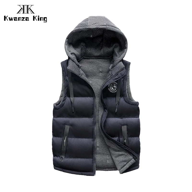 2018 Men's Fashionable Vest Thick Warm Winter Caps New Detachable Sports Jackets Double-faced Waistcoat Manteau Homme Hiver 270 | Мужская