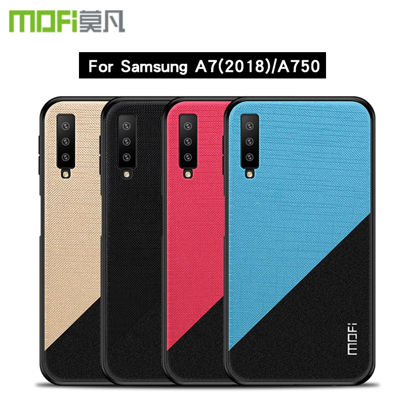 For Samsung Galaxy A7(2018) A750 Case MOFI Fashion Colth Fabric Full Package Premium Back Shell Cover Skin |