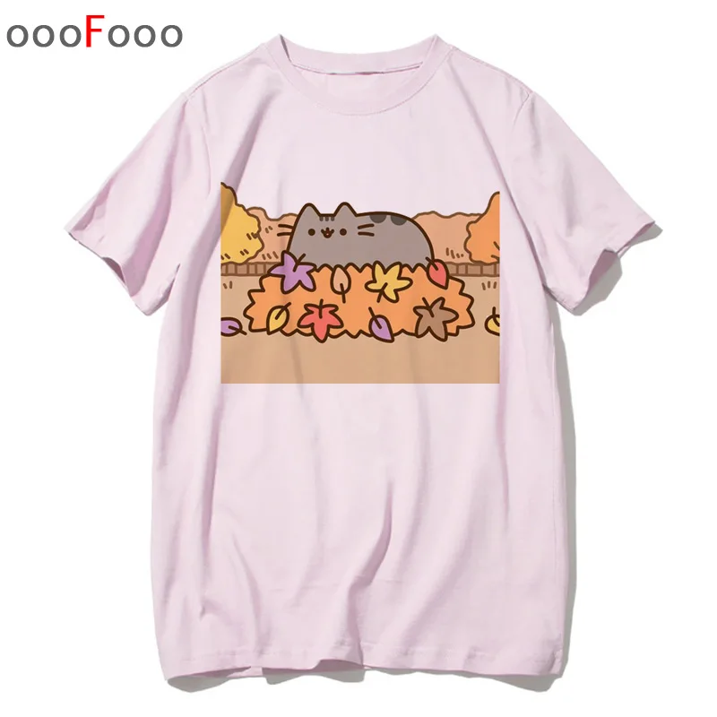 Женская футболка Pusheen Женский Топ с котом Мультяшные милые футболки корейские