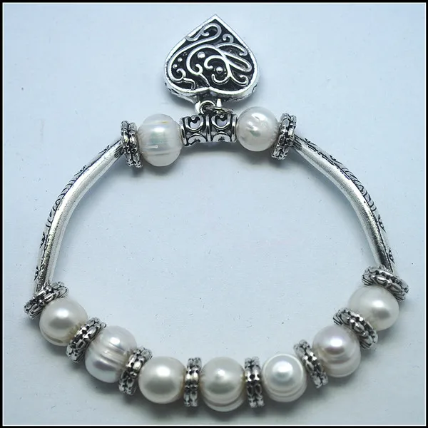 1 шт. подвески с культивированным пресноводным жемчугом женские браслеты резьбой