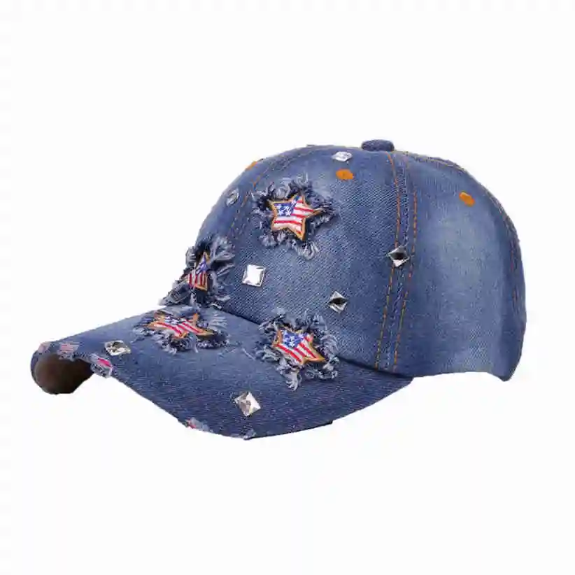 C Snapback винтажные джинсовые бейсболки с американский флаг, звезды 80503 Прямая поставка - Цвет: C