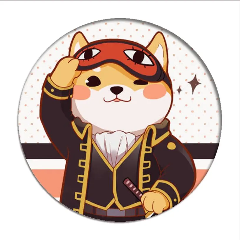 Брошь в стиле аниме GINTAMA Значки для косплея Sakata Gintoki булавки Kagura Sadaharu Q Version