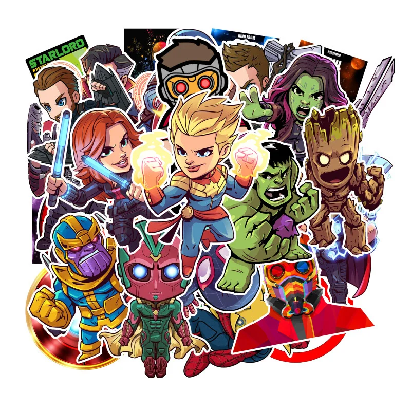 95 шт. наклейки на велосипед Marvel, Мстители, герои, ПВХ Наклейки на колеса скутера, наклейки на колеса, наклейки на велосипед, декоративные велосипедные лампы