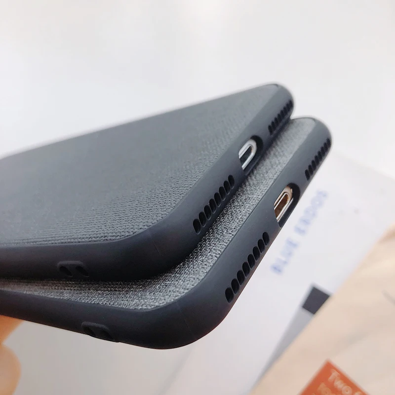 Тканевый чехол с текстурой для iPhone 7 X XS Max мягкий простой 8 plus 6 6S XR задняя крышка |