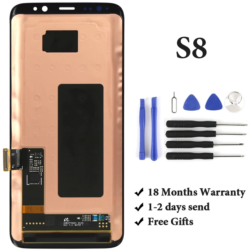 Супер AMOLED ЖК дисплей для Samsung S8 сменный сенсорный экран G950 с инструментами|Экраны