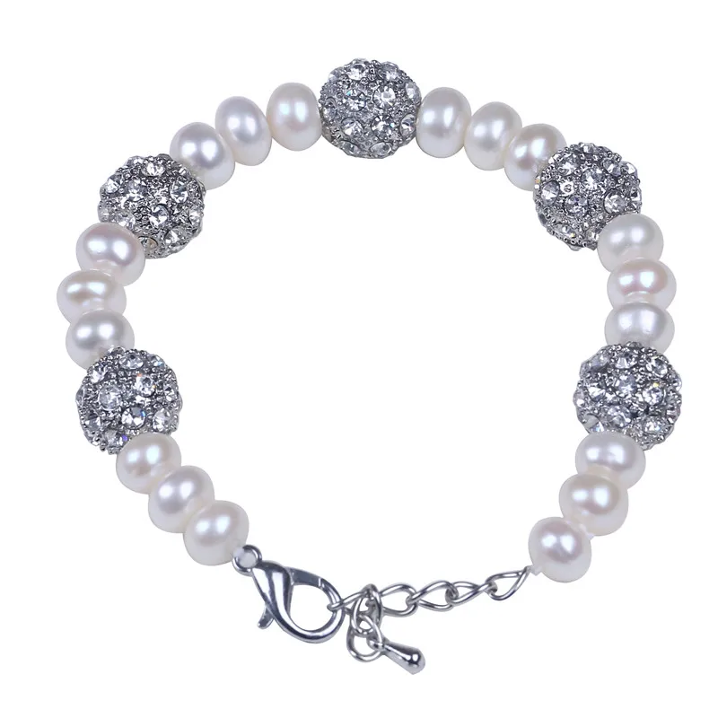 new real freshwater pearl necklace irregular baroque Double magnetic clasp bracelet jewelry set | Украшения и аксессуары